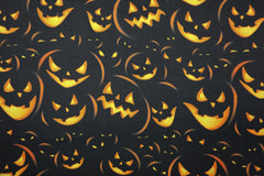 Baumwoll Popeline Digital Scary Halloween