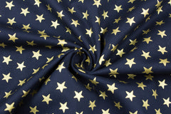 Baumwollstoff X-Mas Big Golden Stars