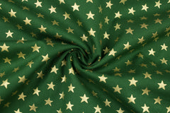 Baumwollstoff X-Mas Big Golden Stars