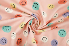 Baumwollstoff Funny Smiley
