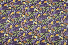 Beschichtete Baumwolle Flieder Farn