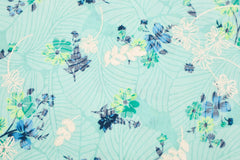 Bestickter Baumwoll Mix Flowers & Leaves