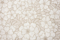 Bestickte Baumwolle Creme Flower