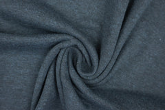 Reststück: 0,80m - Bündchen melange dunkelblau