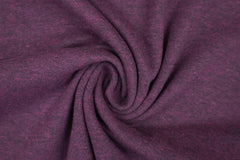 Reststück: 1,00m - Bündchen meliert Jano aubergine