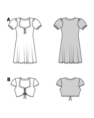 Schnittmuster burda kids - Kleid & Bluse 9214