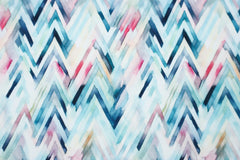 Baumwoll Stretch-Satin Colorful Chevron