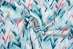 Baumwoll Stretch-Satin Colorful Chevron