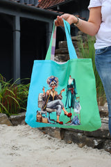 Canvas Taschenpanel Wendetasche by Stenzo - Farbenfrohe Modedesignerin