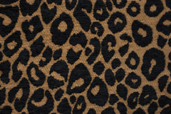 Chenille Dekostoff Wild Leo - schwarz/braun