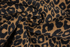 Chenille Dekostoff Wild Leo - schwarz/braun