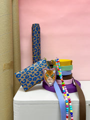 Kunstleder Happy Collection Leo by Cherry Picking - 175 ocker/blau