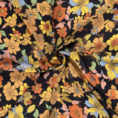 Chiffon Stoff Buntes Blumenmeer