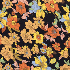 Chiffon Stoff Buntes Blumenmeer