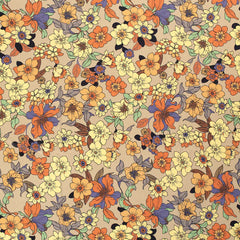 Chiffon Stoff Buntes Blumenmeer