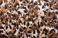 Chiffon Stoff Mixed Golden Animalprint