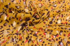 Chiffon Stoff Colorful Golden Leo