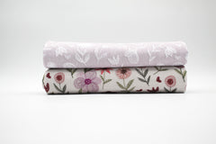 French Terry Embroidery Flowers by Christiane Zielinski - 431 rosa