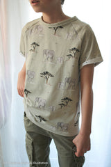 Baumwolljersey Wild Animals Elefanten by Christiane Zielinski