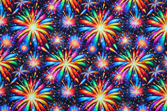 French Terry Digital Color Explosion Muster 5