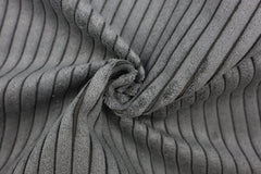 Reststück: 0,70m - Cordsamt uni dunkelgrau