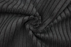 Reststück: 0,60m - Cordsamt schwarz