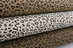 Rippen Cordstoff Luisa Animal Look - natur