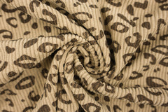 Rippen Cordstoff Luisa Animal Look - caramel