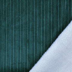 Cord mit Fellabseite Bruno - smaragd *