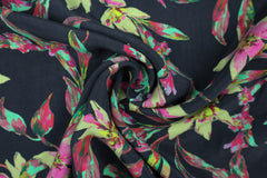 Cupro Scarlet Tropical Flower