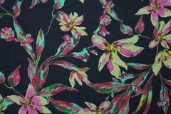 Cupro Scarlet Tropical Flower