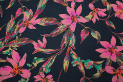 Cupro Scarlet Tropical Flower