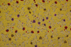 Deko/Bekleidungsstoff Blumenranken - gelb