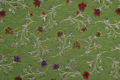 Deko/Bekleidungsstoff Blumenranken - khaki