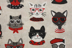 Dekostoff Katzen Liebe
