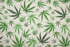 Dekostoff Hanf Blätter