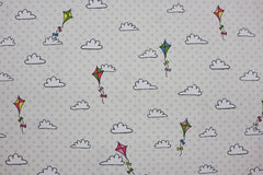 Dekostoff Hoch hinaus ,kleiner Drachen