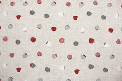 Dekostoff Kleine Erdbeeren