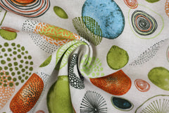 Reststück:1,35 m -Dekostoff Samantha Circle hellgrün