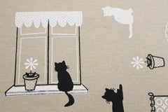 Dekostoff Cat Window
