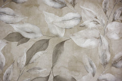 Dekostoff White Leaves