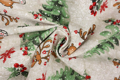 Dekostoff Digital Funny Reindeer