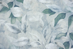 Dekostoff White Leaves