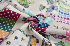 Gobelin Dekostoff Patchwork Owls