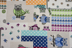 Gobelin Dekostoff Patchwork Owls