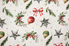 Dekostoff Digital X-Mas Schmuck & Sternchen