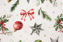 Dekostoff Digital X-Mas Schmuck & Sternchen