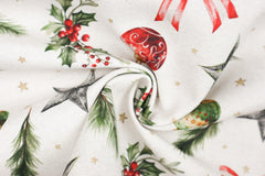 Dekostoff Digital X-Mas Schmuck & Sternchen