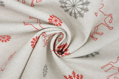 Dekostoff Digital X-Mas Reindeer