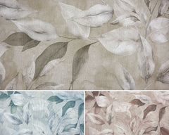 Dekostoff White Leaves